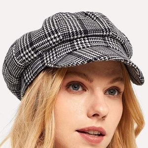 NWOT Plaid Paper Boy Hat